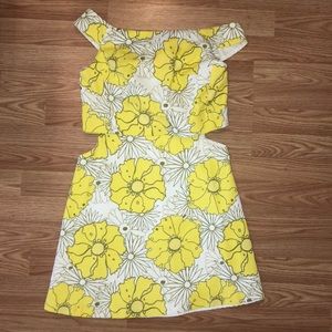 TopShop Floral Dress with Cutout